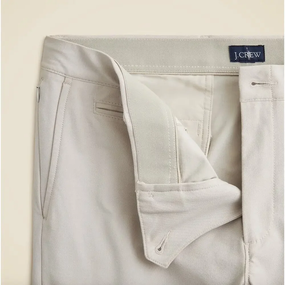J.Crew 484 Slim Fit Tech Pant Ashen Taupe Cotton Blend Mens W 33 L 32 NWT